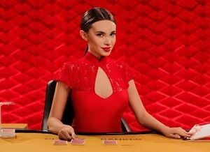 에볼루션 카지노의 바카라, 플레이어와 뱅커의 표준 진행 화면