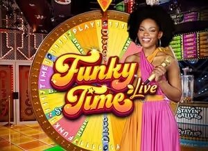 펑키 타임 게임쇼, 디스코 테마의 휠과 보너스 스테이지 연출 화면