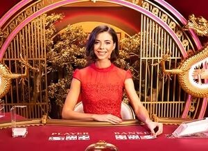 에볼루션 카지노의 골든 웰스 바카라, 골드 토큰 배수 연출 장면