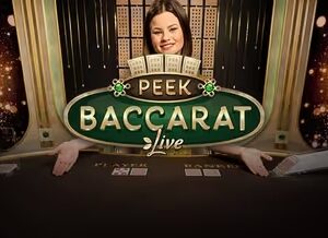 에볼루션 카지노의 픽 바카라, 카드 일부를 먼저 공개하는 연출 장면