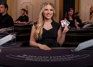 에볼루션 카지노의 스피드 블랙잭, 동시 의사결정으로 빠르게 진행되는 화면