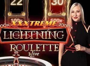 에볼루션 XXX트림 라이트닝 룰렛, 고배수 보너스 연출 화면